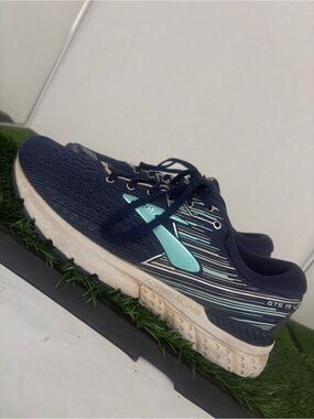 Brooks Womens Adrenaline GTS 19 1202841B450 Blue Running Shoes Lace Up Size 8.5